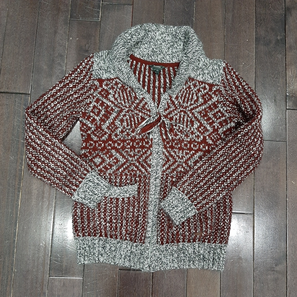 Roots Knit Cabin Cowl Neck Zip Up Sweater XS - Picture 1 of 6